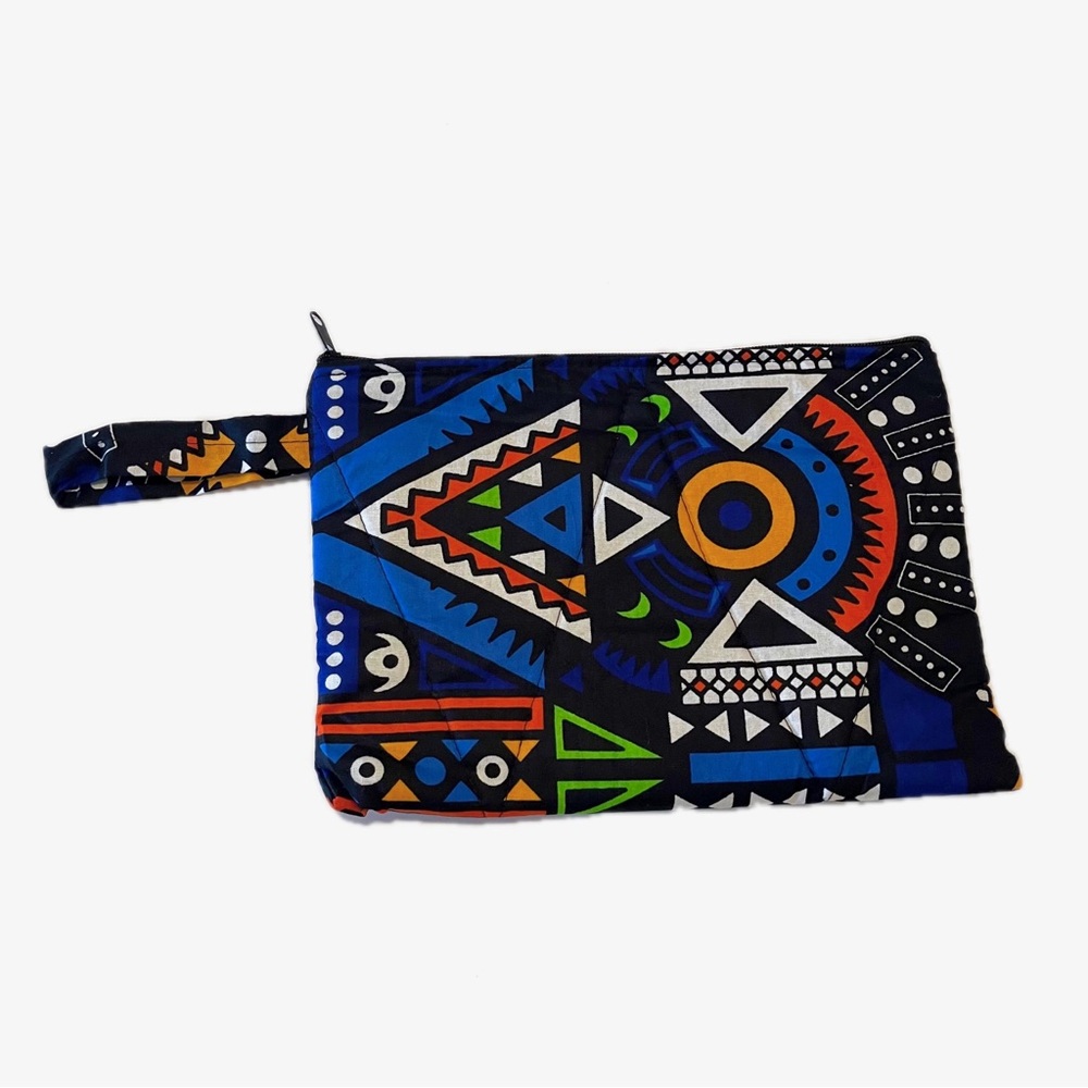 African Print Ankara Multicolor Colorful Tribal Print Padded iPad Case
